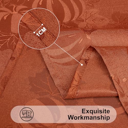 Smiry-Thanksgiving-Tablecloth-60×102-Inch-Fall-Waterproof-Damask-Table-Cloth-for-Rectangle-Table-Pumpkin-Fabric-Jacquard-Table-Covers-for-Harvest-Parties-and-Holiday-Dinner-TerracottaRust Smiry Thanksgiving Tablecloth 60×102 Inch Fall Waterproof Damask Table Cloth for Rectangle Table Pumpkin Fabric Jacquard Table Covers for Harvest Parties and Holiday Dinner TerracottaRust