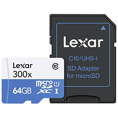 Lexar LSDMI64GB1EU300A microSDXC 300x UHS-I cartes 64Go