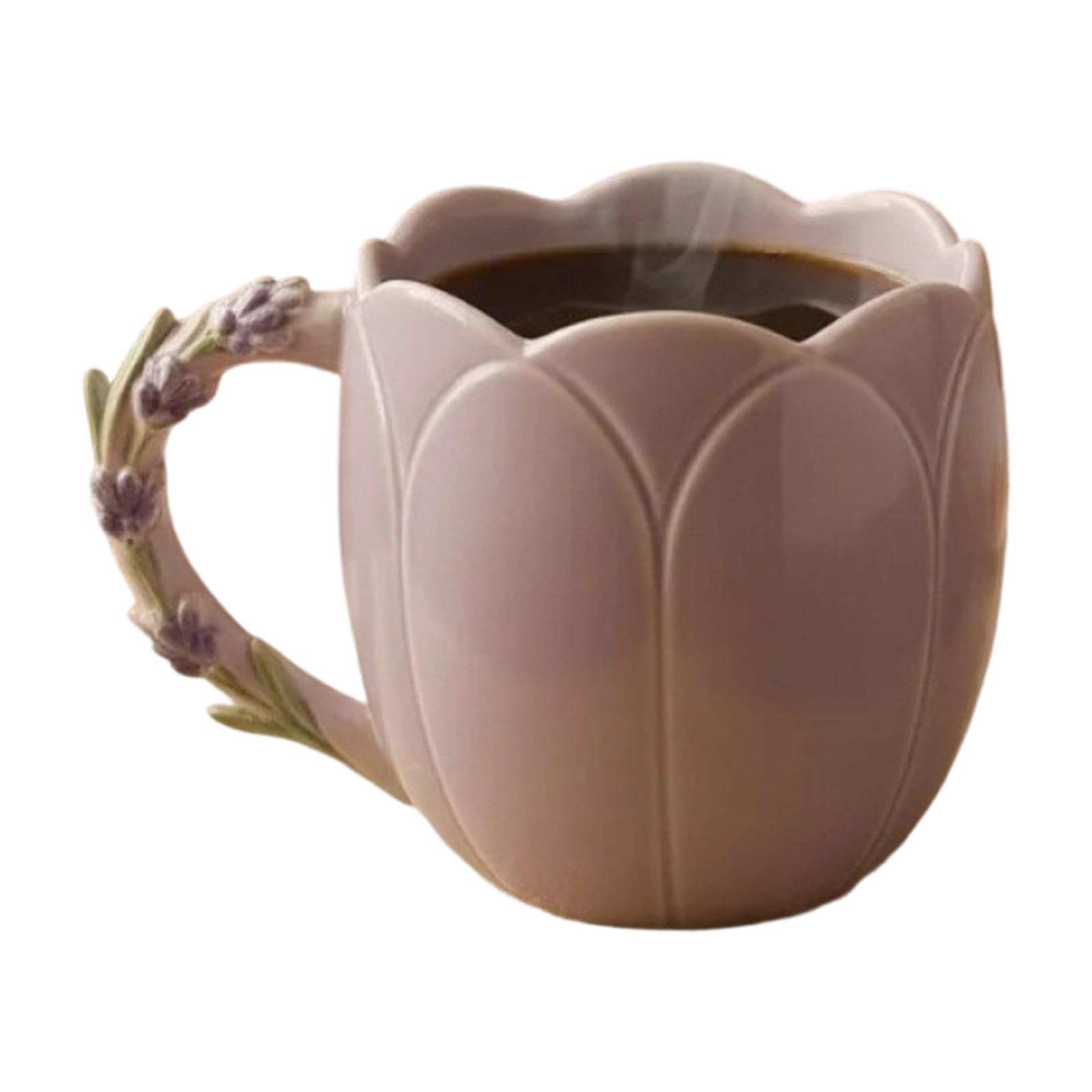 alloneslife Artistic Resin Drinking Mug with Ergonomic Handle Beverage Drinkware Multipurpose Cup for Hot Cold Drink Creative Pattern Resin Mug