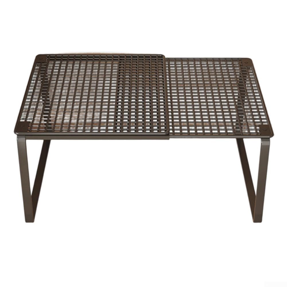 Scaffale impilabile in acciaio 30 x 30 cm, resistente, nero (31 cm) 2)