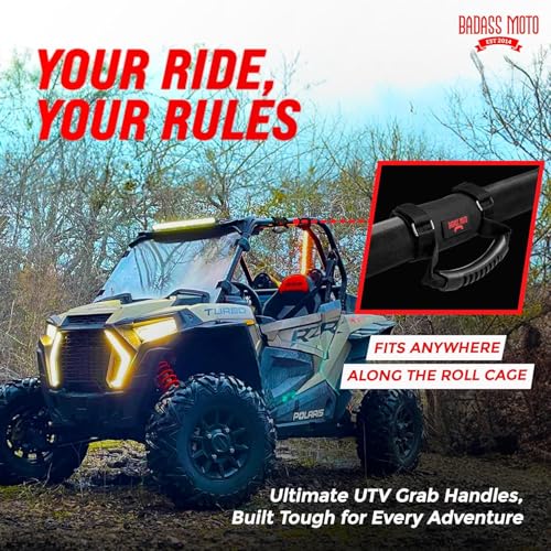 image for Badass Moto Roll Bar Grab Handles - SXS, ATV, & UTV Grab Handles Grips