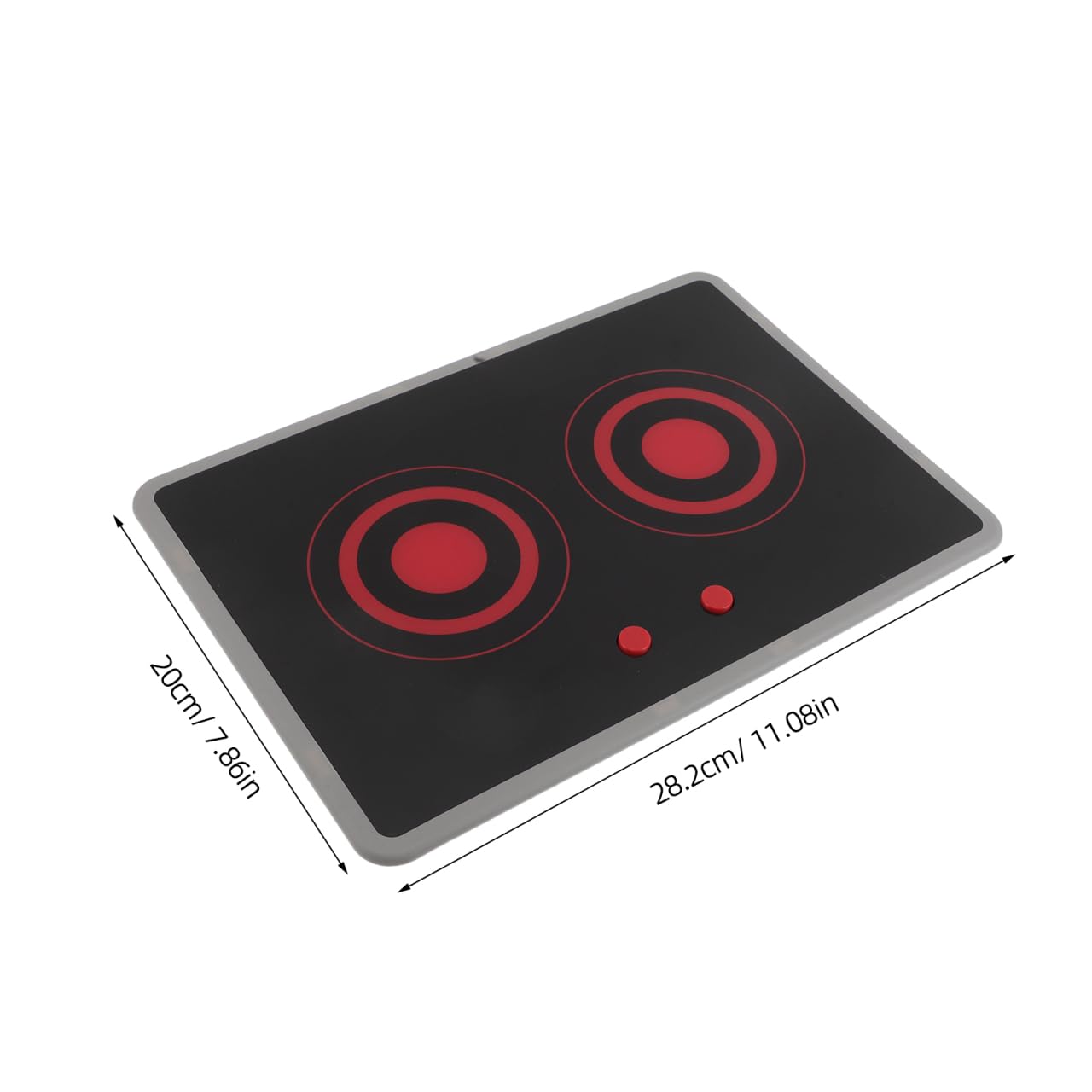 Placa de inducción para cocina de juguetes: dispositivo creativo con efectos de sonido y luz – Accesorios de cocina para jugar, 28,9 x 18,8 cm (sin batería)