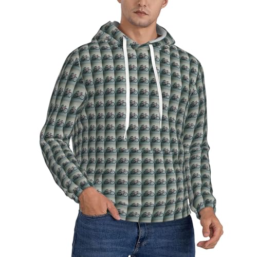 Sweat à capuche vélo rétro homme extensible, sweat-shirt respirant
