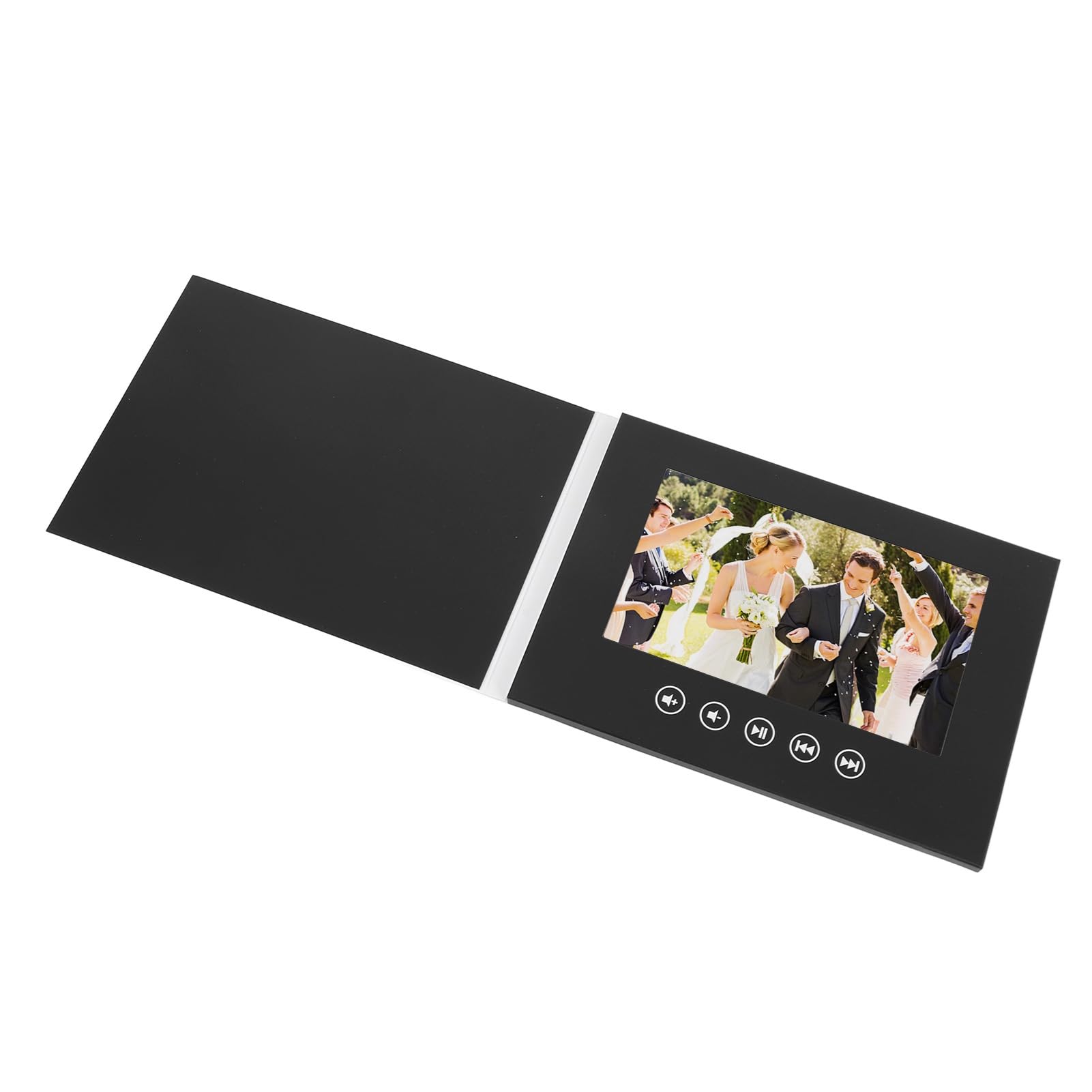 Tarjeta de Felicitación de Vídeo Electrónica, Folleto de Vídeo LCD, Tarjeta Personalizable con Reproducción HD 720P y Altavoz Integrado para Regalo de Cumpleaños de Aniversario de Boda de