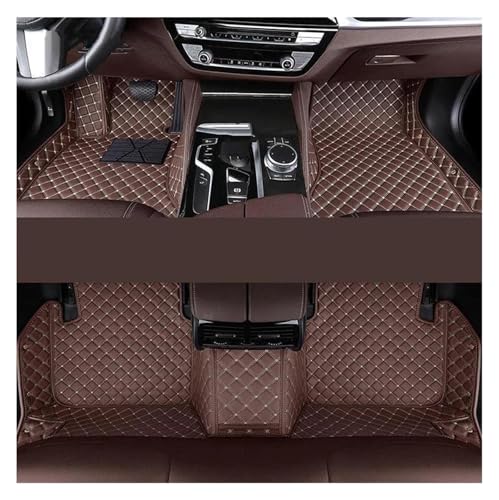 Tapis de sol voiture en cuir fini café élégant pour Ford Explorer SUV