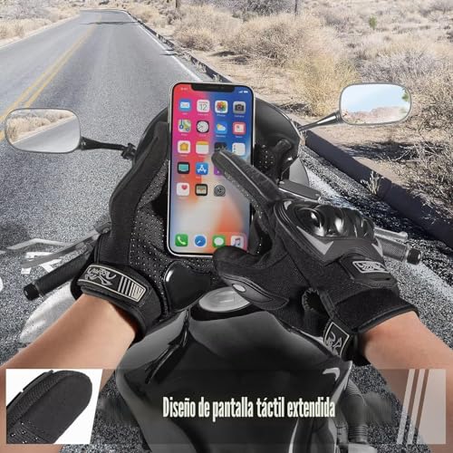COFIT Guantes de Moto, Pantalla Táctil en los Dedos, Guantes de Moto de Carreras, para Bicicleta ATV BMX MTB, Escalada, Motocross y Otros Deportes al Aire Libre - Imagen 4
