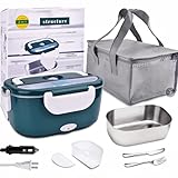 COROTC Electric Lunch Box,1.5L 3 In 1 Portable Food Warmer Lunch Box For Car And Home, 12v 24v & 110