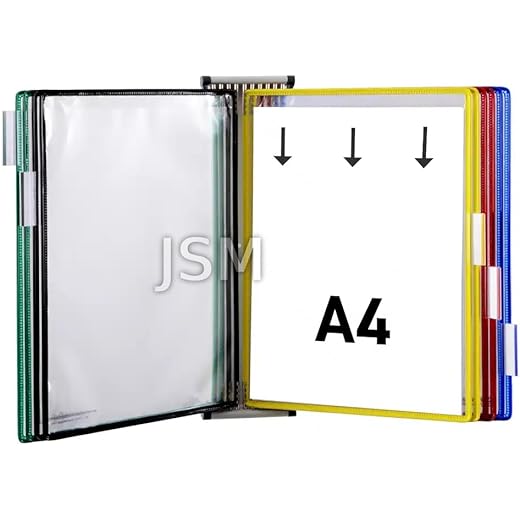 JSMSH Wall Hanging File Organizer - 5 Folders