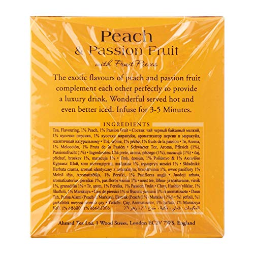 Ahmad Tea Of London Peach & Passion Fruit Tea Bags 20S Box #TOP1
