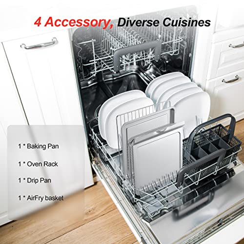 Dybaxa 25Qt Air Fryer Toaster Oven, 12-In-1 Toaster Oven Air Fryer Combo, Led Touch Screen, 45-450℉ & Whole Turkey & 12'' Pizza & 8 Toast #TOP7