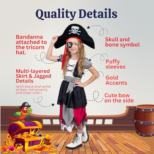 Disfraz de Pirata para Niñas miniatura 3