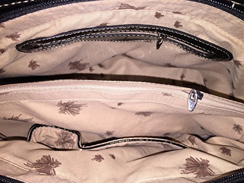 Rhinestone Buckle Zebra Pattern Purse (Black)3