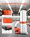 VEVOR Dust Collector, 1200 CFM 2.5 Micron Vortex Cone Dust Collectors, 2.0HP Sawdust Collection System with 35-Gallon Dusts Collector Bag & 42-Gallon Filter Bag, 3400 RPM High Speed, for Wood Chips