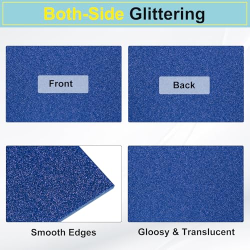 Image of MECCANIXITY 1 Pcs Blue Glitter Acrylic Sheets 1 /8 inch Thickness 12 inch x 8 inch Glossy PMMA Fluorescent Plastic Sheets Extruded Translucent Blanks for DIY Art Crafting Laser Cutting & Engraving