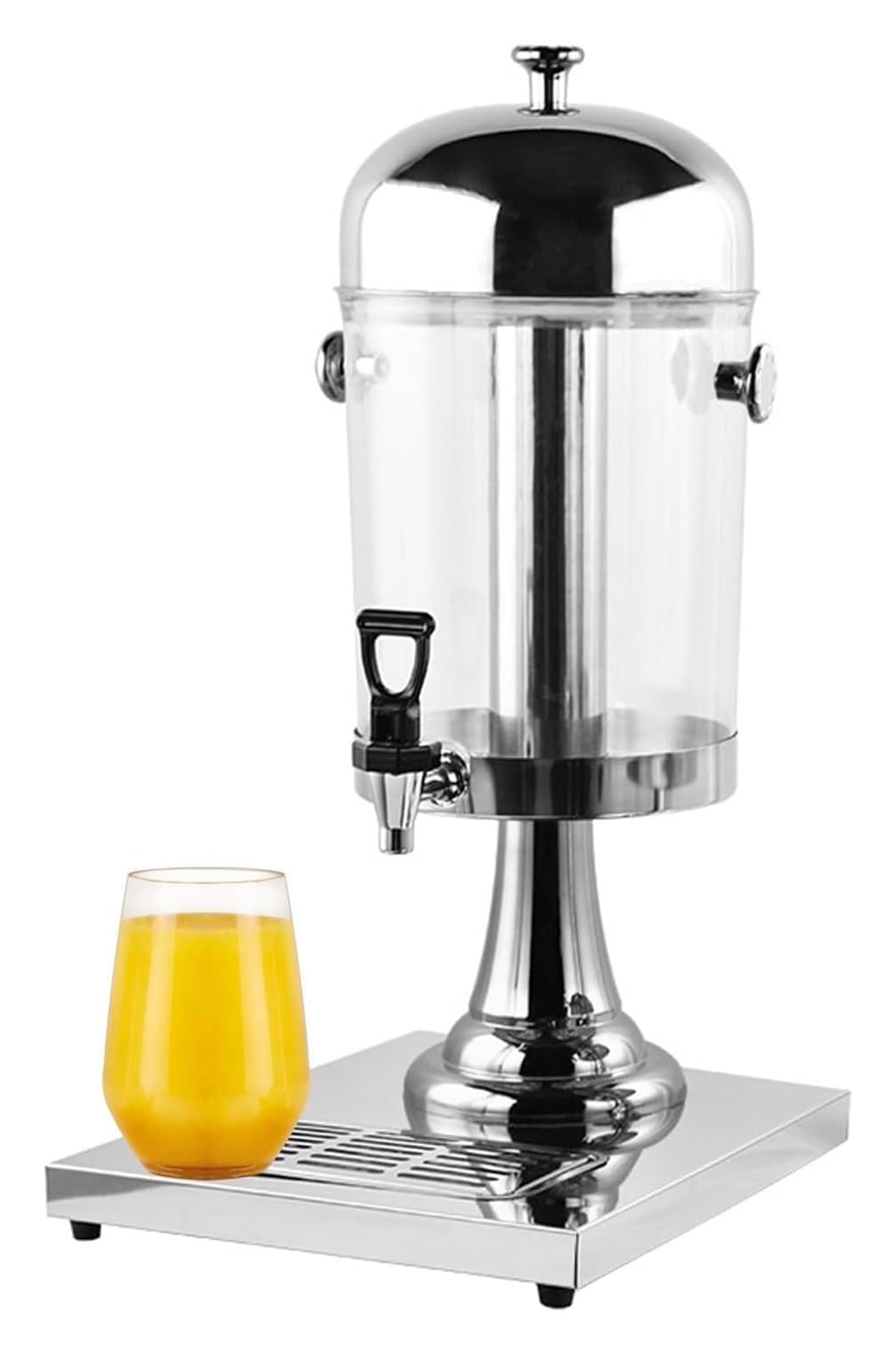 HCZKIUJY Drink Dispenser Juice Dispenser With Spigot For Milk Coffee Water Juice Beer (Silver)