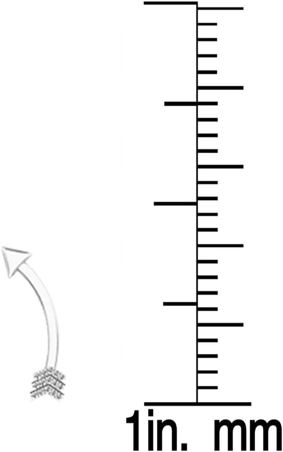 Dazzlingrock Collection 0.06 Carat (ctw) Round Cut White Diamond Ladies Arrow shaped Climber Earrings, Sterling Silver