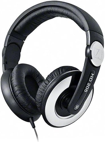Sennheiser, HD 205-II, audífonos Studio Grade de DJ (negro/gris)