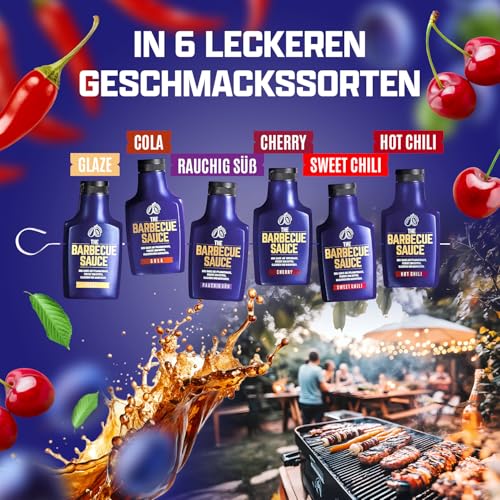 THE BARBECUE SAUCE SWEET CHILI | BBQ Sauce auf Pflaumenbasis | Fruchtig rauchige Grillsauce | World Champion BBQ Soße mit Chili | Perfekt als Dip, Glasur & Marinade | GELD-ZURÜCK GARANTIE | 390g
