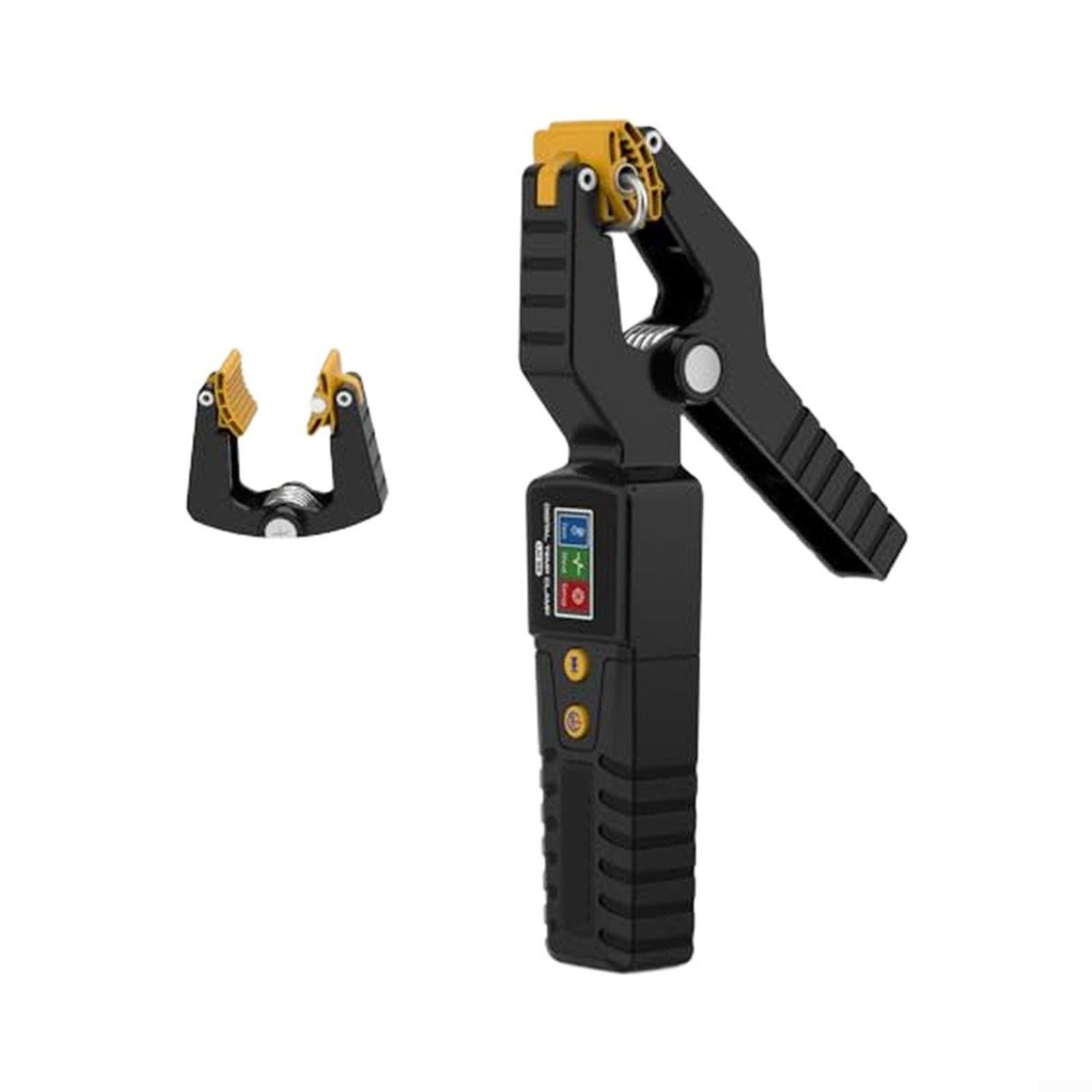 Klima-Klemmthermometer für Klimaanlagen, ±0,3 °C Rohrtemperaturmesser | von -20 bis 150 °C, Digitales für hvac Temperaturmessgerät mit Dual-Display, Datenspeicher und 40mm AC-Rohrklemme in Schwarz