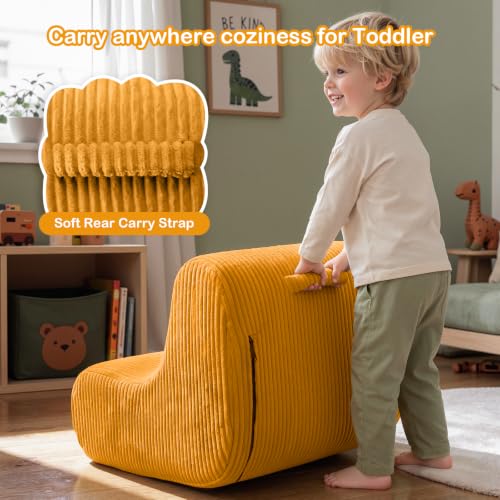 Image of DAICO Kids Bean Bag Chair Ultra-Soft Toddler Bean Bag Sofa with Handle, Small Toddler Comfy Lazy Lounger Reading Foam Chairs for Playroom or Bedroom - Birthday Gift for Boys and Girls
