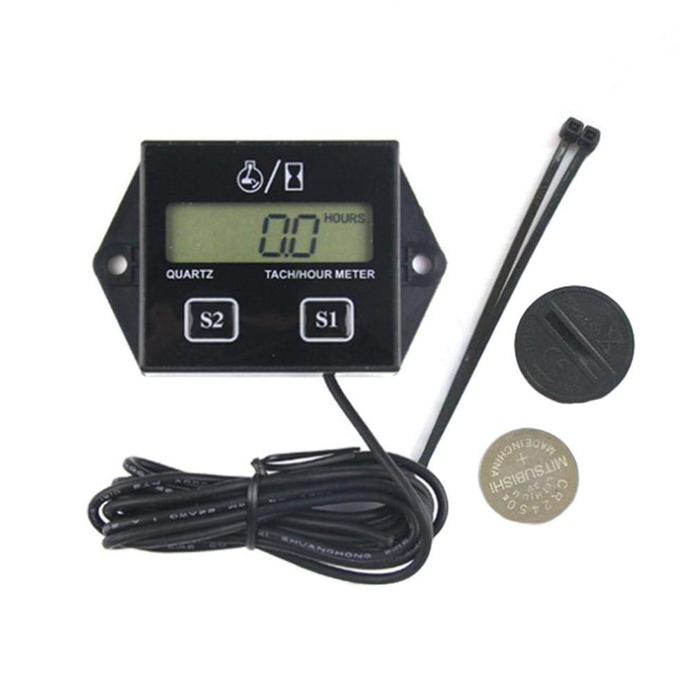 Buy Luerme Digital Tach Hour Meter Timer Replaceable Battery Inductive
