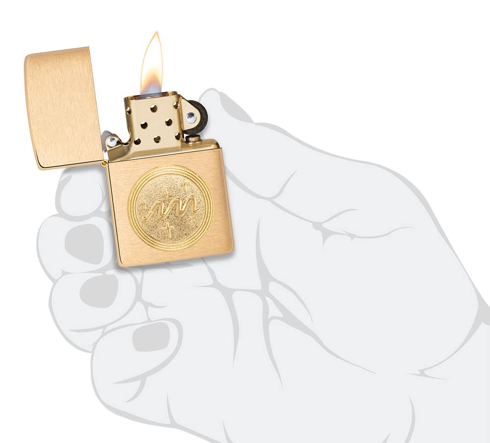 Zippo Accendino, Ottone, Taglia unica (60006108), Aquarius