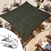 Royal Shade 20' x 22' Black Rectangle Super Ring Sun Shade Sail Canopy RSTAWS, Heavy Duty Durable Structure, Reinforced Corners & Edges, 260 GSM Permeable Fabric (We Make Custom Size)