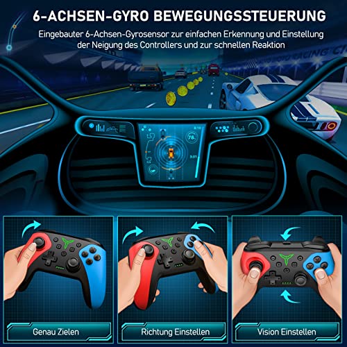 Nintendo Switch Controller von Hellcool, kabellos und ergonomisch