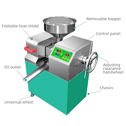 1800w Prensa De óleo, Design De Roda Universal (Com Caixa De Armazenamento), 4 Ventiladores De Resfr