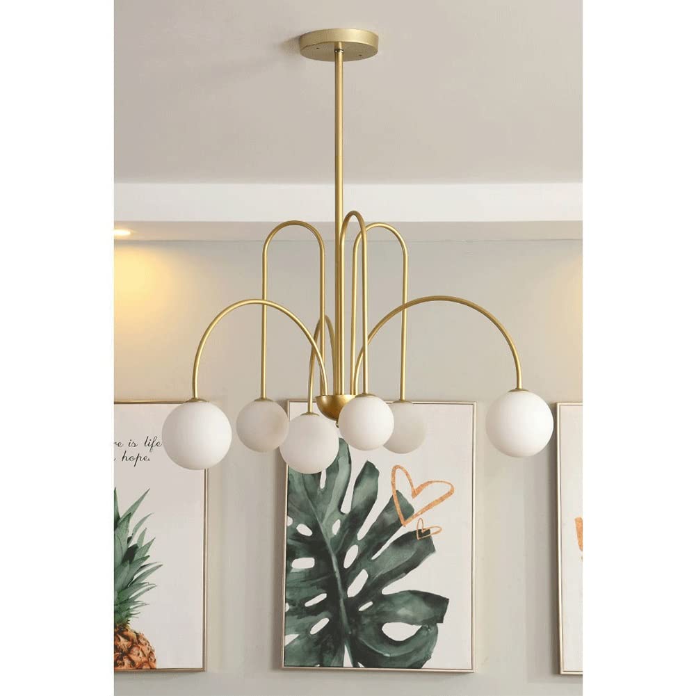 Plafonnier Hofstein 6 Branches Noir - Lustre Moderne Pour Salon, Couloir, Chambre
