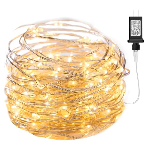 Minetom Fairy Lights Plug in, 33Ft 100LEDs String...