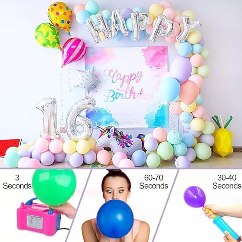 Image of Electric Balloon Pump, High Power Portable Balloon Inflator (AC220-240V 600W),Electric Air Pump Balloon Inflator for Party, Wedding, Birthday and Festival Decoration