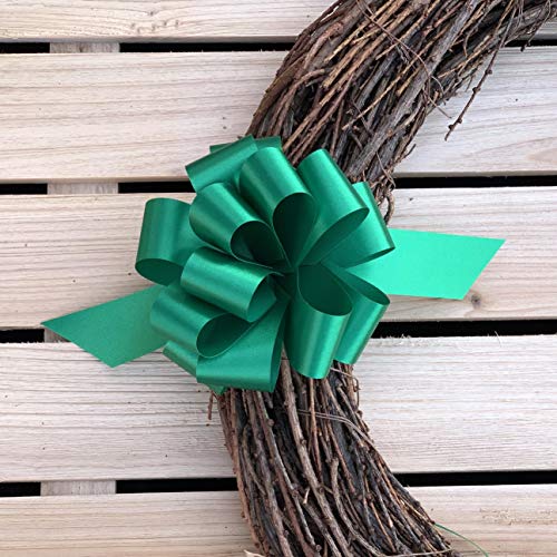 Emerald Green Christmas Gift Bows - 5" Wide, Set Of 10, St. Patrick's Day, Easter, Wreath, Fall, Gift Basket, Presents, Birthday, Fundraiser, Office, Decoration, Mardi Gras #TOP4