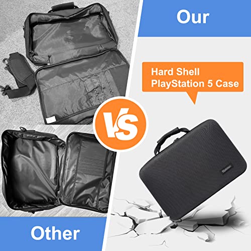 Carrying Case For Ps5, Hard Shell Travel Protective Ps5 Storage Bag Compatible With Playstation 5 And Ps5 Digital Edition,Pro Controller,Headset,Ps5 Host Base,Game Cards And Gaming Accessories #TOP1