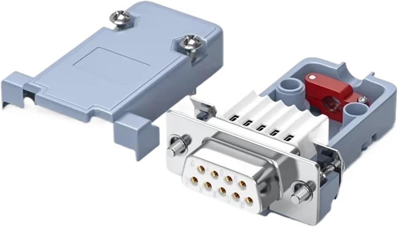 9Pin RS232 Connector Mini DB9 Male Female Solderless Joint Plug Industrial Grade Upgraded Universal 485/422 Serial Port Adapter(Female-Solid Pin-P)
