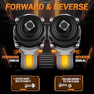 DEKOPRO Clé à Choc Électrique - 1/2" Boulonneuse à Choc Électrique 450W, Clef a Choc Haute Performance avec 4 Douilles (17/19/21/22mm) pour Voiture Familiale/Camionnette/Tondeuse