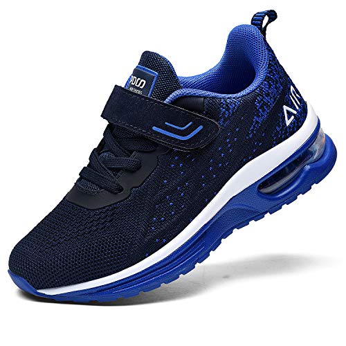 MEHOTO Kids Air Running Shoes, Boys Girls Tennis Walking Jogging Athletic Sport Lightweight Breathable Sneakers Blue