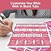 EssexWares - Purple & Pink Waves Bible Tabs for Old and New Testament, 80 Large Print Tabs for Bible Study, Water-Resistant and Durable Bible Index Tabs for Women and Men - 1.7