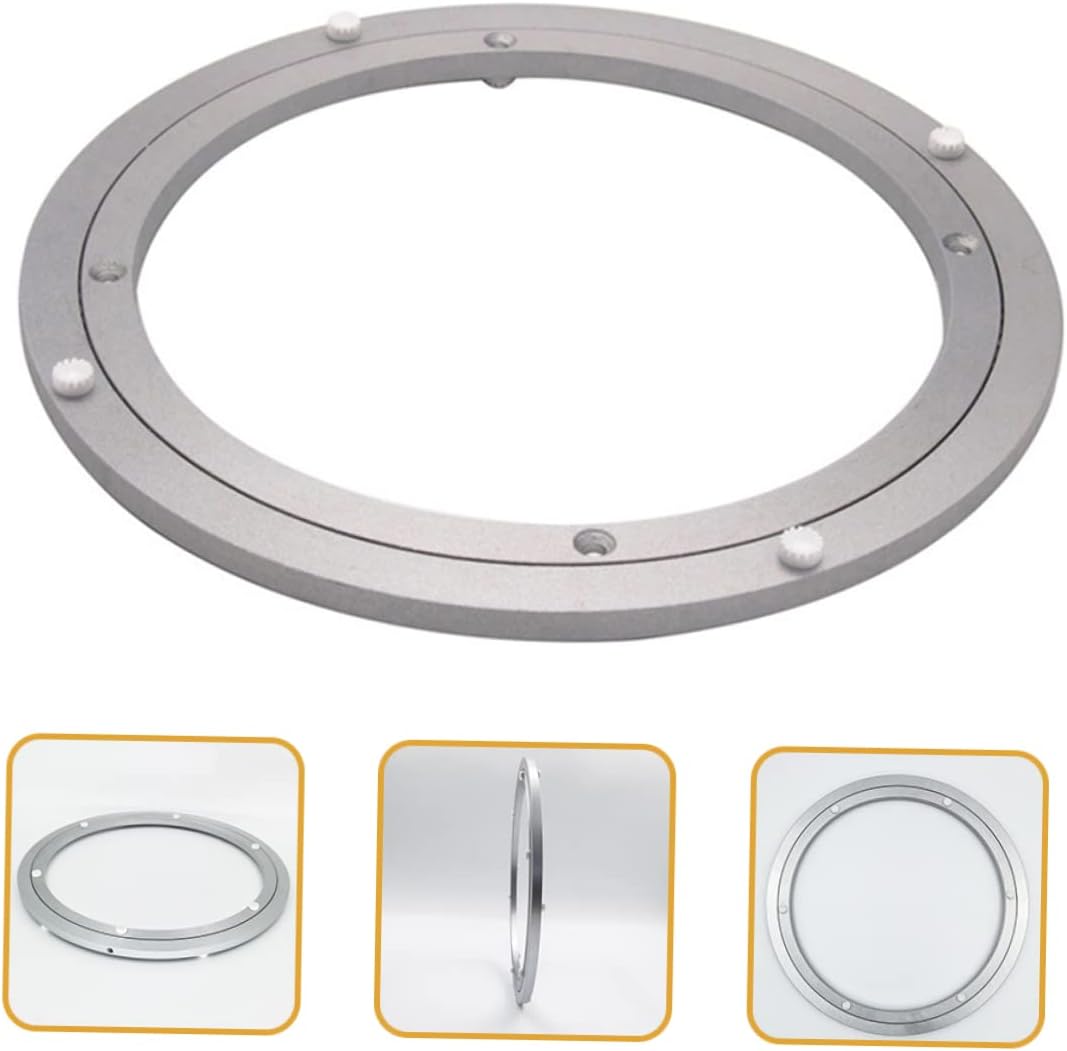Aluminium Alloy Dining Table Rotating Bearing Turntable Base 8-Inch Swivel Plate for Lazy Susan Sturdy and Stable for Home and Restaurant Use