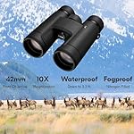 Nikon PROSTAFF P7 10x42 (16773) Black Binoculars Bundle with Lens Pen and Cleaning Cloth, Compact Binoculars for Adults for Hunting, Bird Watching, and Hiking Essentials, Zoom - Image 3