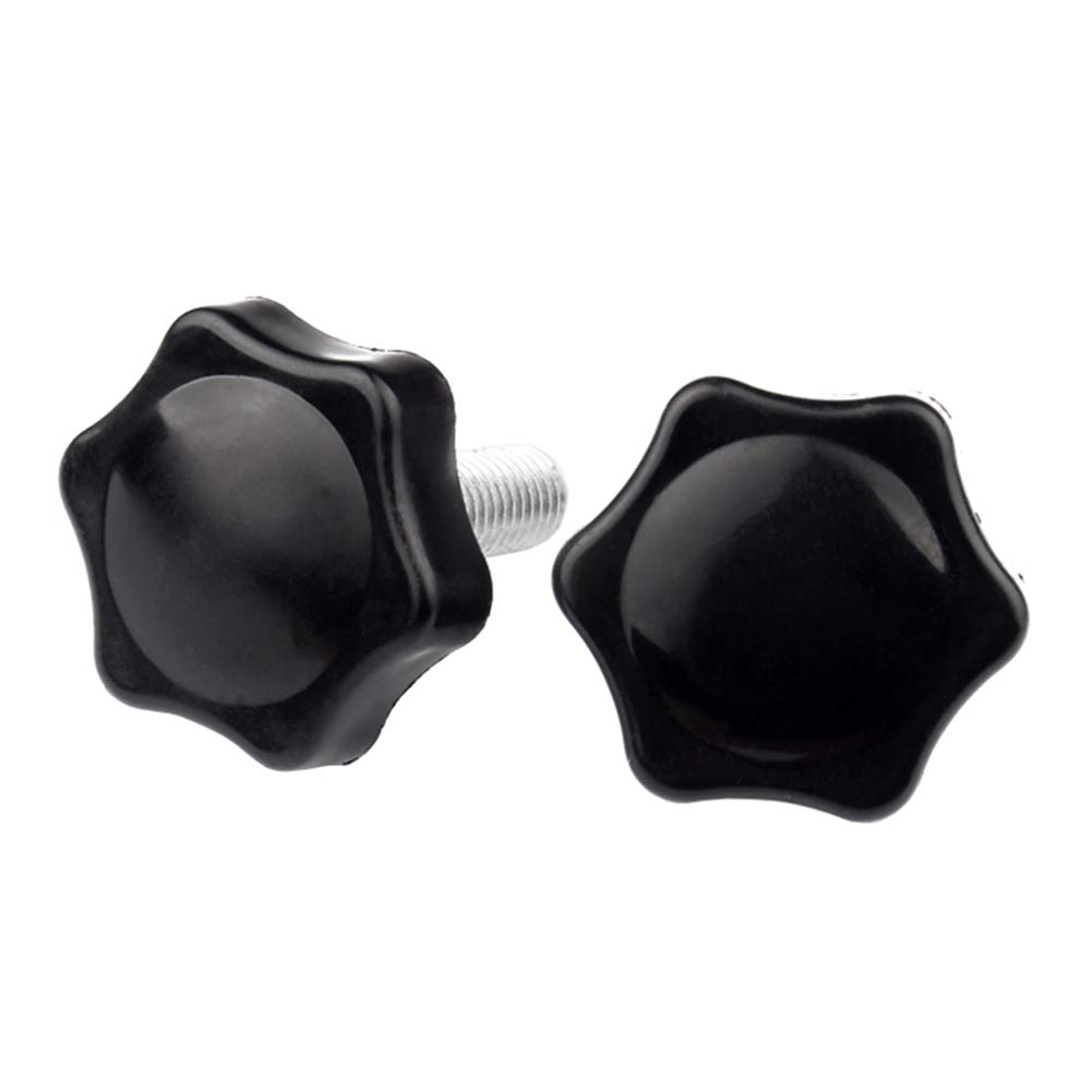 Manopola A Stella In Plastica E Metallo M8 X 35mm – Vite Morsetto Con Impugnatura Nera – Uxcell