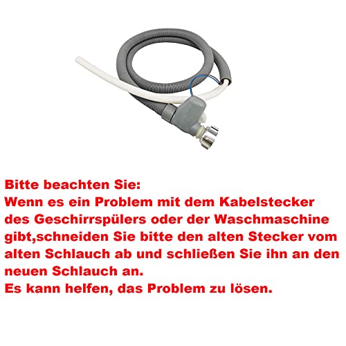Aquastop Zulaufschlauch,2M Universal Geschirrspülerschlauch für Miele Imperial Waschmaschine Spülmaschine Geschirrspüler 10499862 7638500 7638501 10499861