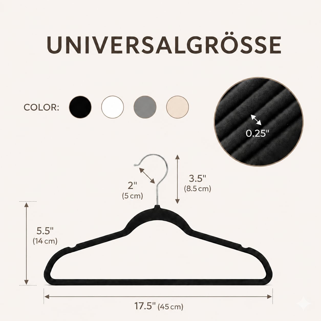 HOUSE DAY Grucce in velluto, 40 pezzi, antiscivolo, sottili, salvaspazio, con gancio girevole a 360°, infrangibili e senza pelucchi, per abiti, camicie e cappotti, colore nero