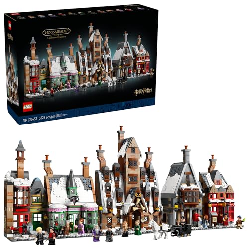 Image of LEGO Harry Potter Hogsmeade Village - Collectors' Edition Building Set for Adults, Ages 18+ - Craft 7 Iconic Buildings - Kit Includes 12 Minifigures - Gift Idea for Birthdays and Fans - 76457