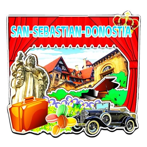 Orlaybar San Sebastián Donostia País Vasco España Imán decorativo 3D para nevera, ciudad, viajes, recuerdo, regalos turísticos, hecho a mano, manualidades, decoración del hogar  4140