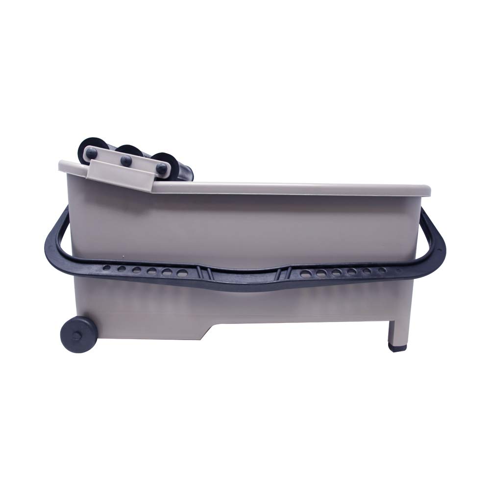 Bellota 58003 - Bac de nettoyage professionnel pour travaux de carrelage - Seau avec roues et 3 rouleaux égoutteurs
