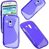 ebestStar - kompatibel mit Samsung Galaxy S3 Mini Hülle GT-i8190, i8190N Flex Silikongel Handyhülle, Klar TPU Schutzhülle, S-line, Blau