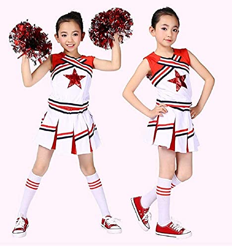 Image of LOLANTA Cheerleader Costume for Girls Halloween Cheer Uniform Outfit