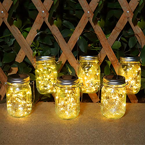 AUTOLA Lamparas Solares Exterior Decorativa 6 Piezes 30LED Farolillos Solares Exterior IP65...