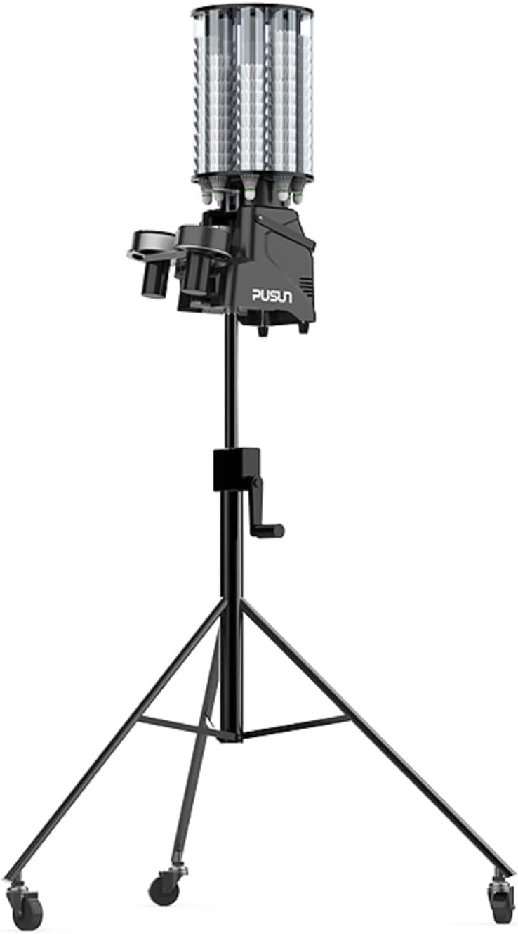 Badminton Pitching Machine Set, Remote Contro Adjustable Angles & Frequency Automatic Badminton Training Device Equipment for Home Practice Competition Indoor and Outdoor Training